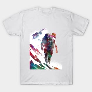 Mountaineer climbing sport art #mountaineer #climbing #sport T-Shirt